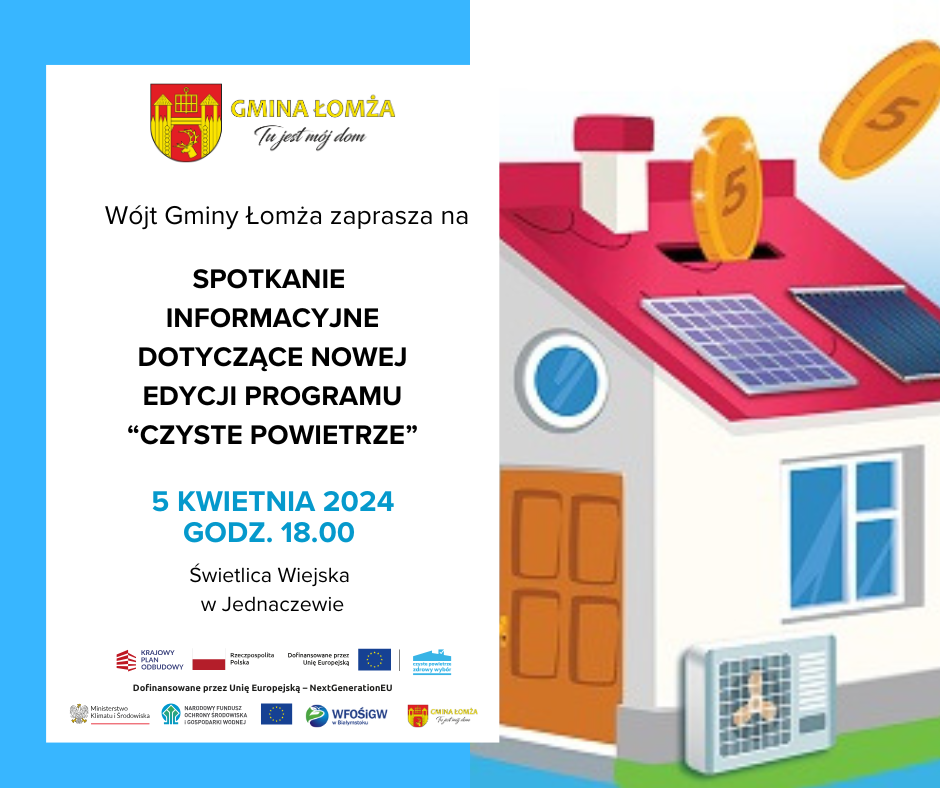 Zdjęcie do wiadomości Spotkanie informacyjne w sprawie programu "Czyste Powietrze"