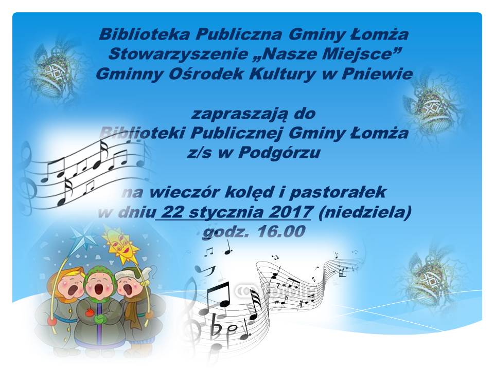 Zdjęcie do wiadomości Zapraszamy na wieczór kolęd i pastorałek w bibliotece