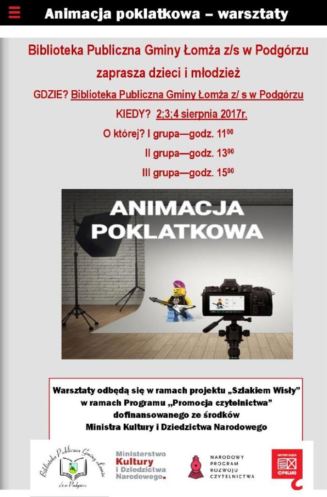 Zdjęcie do wiadomości Animacja poklatkowa w bibliotece