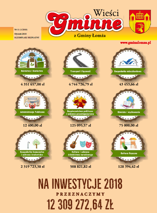 Zdjęcie do wiadomości Wieści Gminne z Gminy Łomża nr 11 (1/2018)