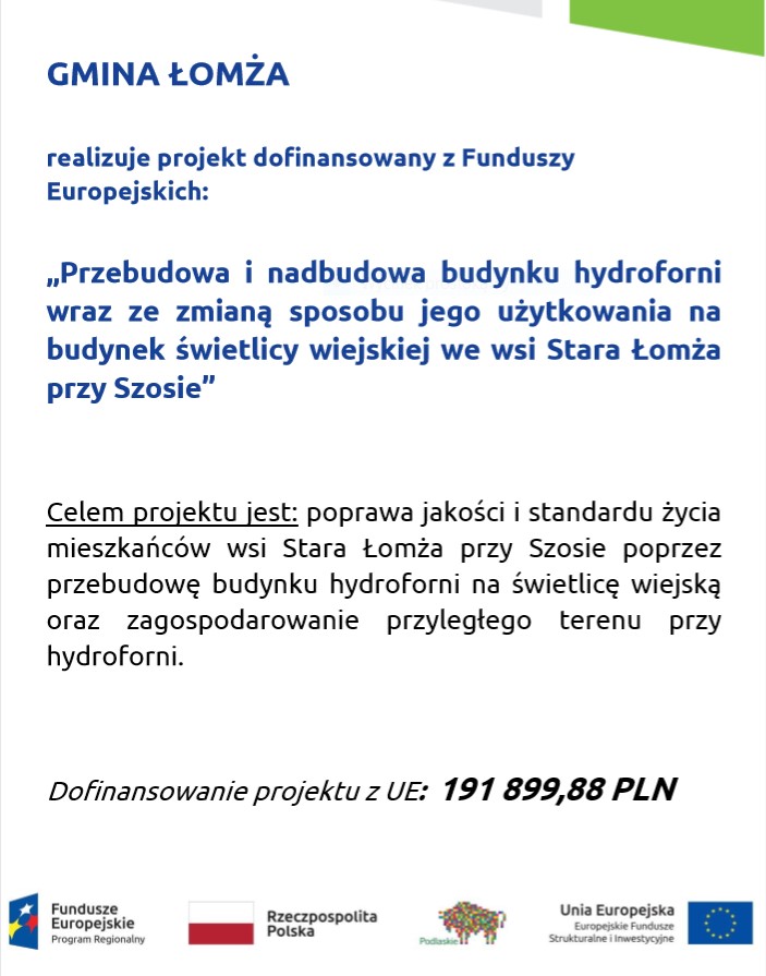 Zdjęcie do wiadomości REALIZACJA INWESTYCJI - PLAKAT INFORMACYJNY