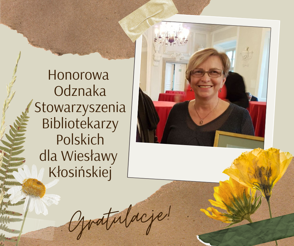 Zdjęcie do wiadomości Honorowa odznaka dla Dyrektor Kłosińskiej