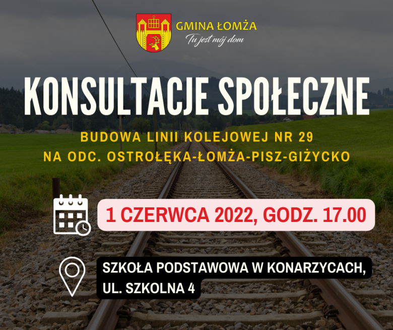 Którędy przebiegnie linia kolejowa - Konsultacje Społeczne w Gminie Łomża